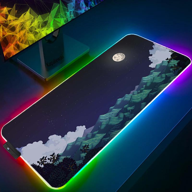 

Mouse Pads & Wrist Rests Stardew Valley Gaming Computer RGB Pad Gamer Carpet Games Backlit Mat Office LED Mousepad Pc Complete Desk