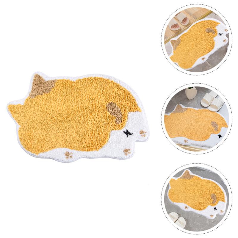

Super Absorbent Bathroom Rug Cartoon Back View Carpet Mat (Yellow) Carpets