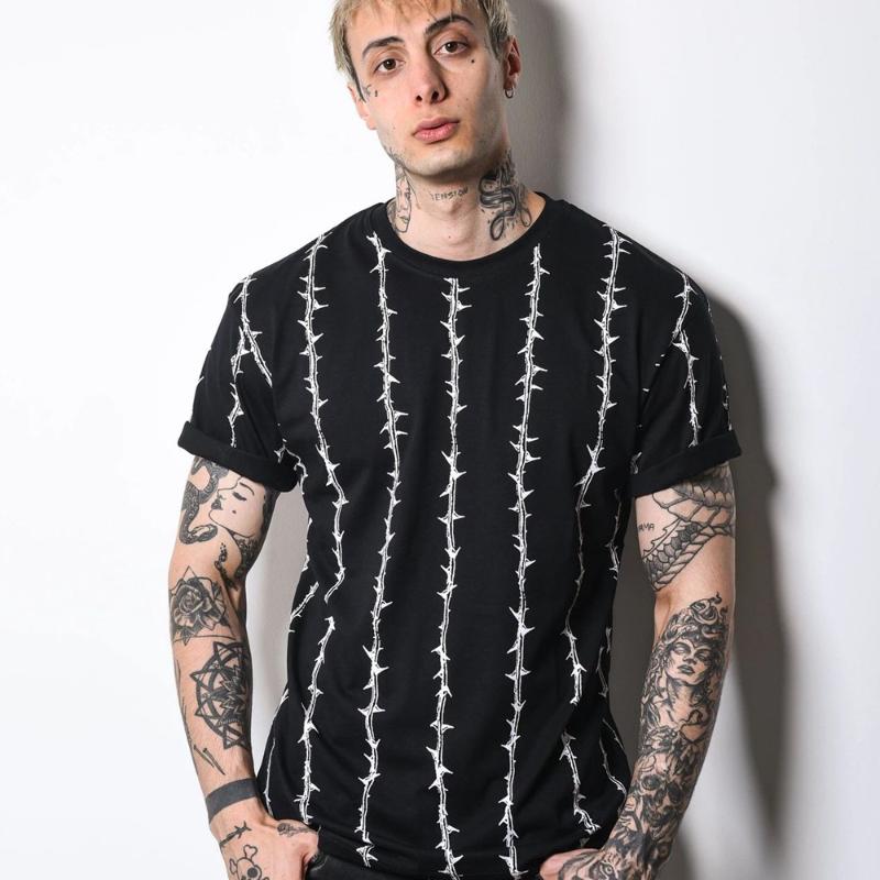 

Men's T-Shirts Summer Casual Fashion Stripe T Shirt Men Running Sports Quick Dry Male Gym Fitness Training Tees Tops Clothing, White;black