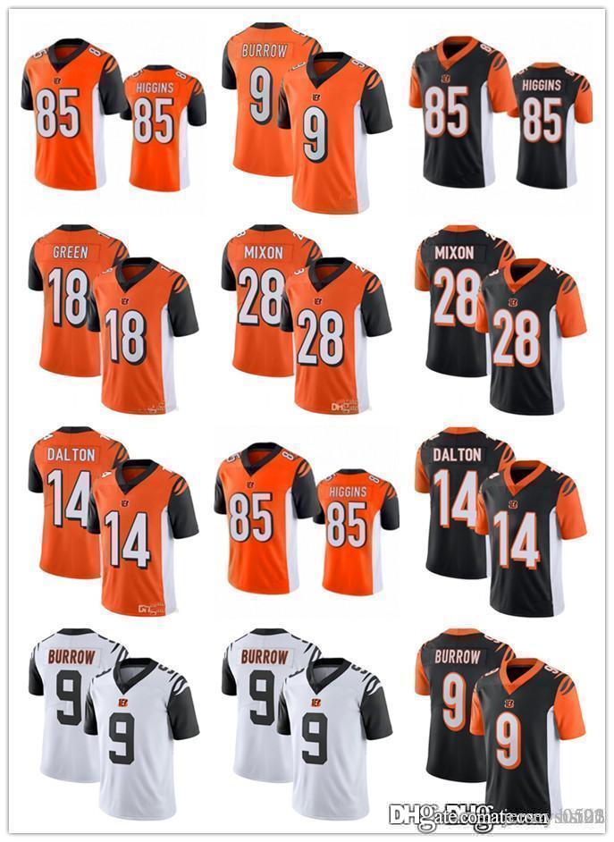 

Men Women Youth Cincinnati Bengals 9 Joe Burrow 18 A.J. Green 28 Joe Mixon 14 Andy Dalton 85 Tyler Eifert Football Jerseys Black, Black;red