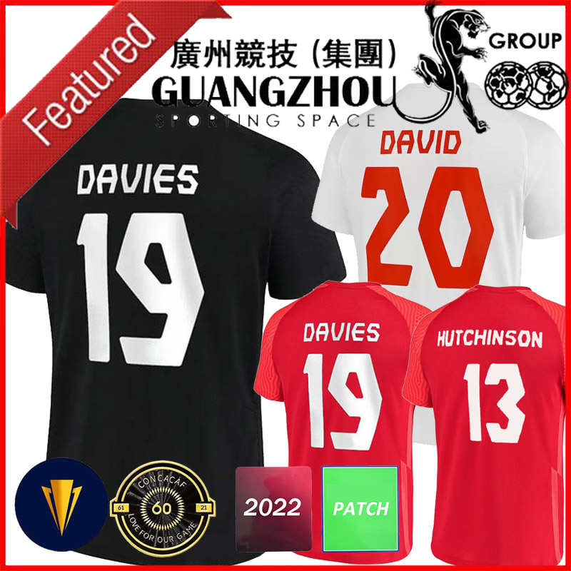 

2021 2022 Canada Soccer Jersey Gold Cup ALPHONSO DAVIES EVSTAQUIO LARIN HOILETT BUCHANAN DAVID 21 22 World National Team Football Shirts Home Away White Third Black