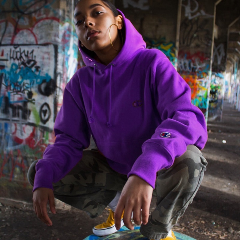 

Double Label embroidery champion Hoodie and cashmere Hoodie Champion, Black