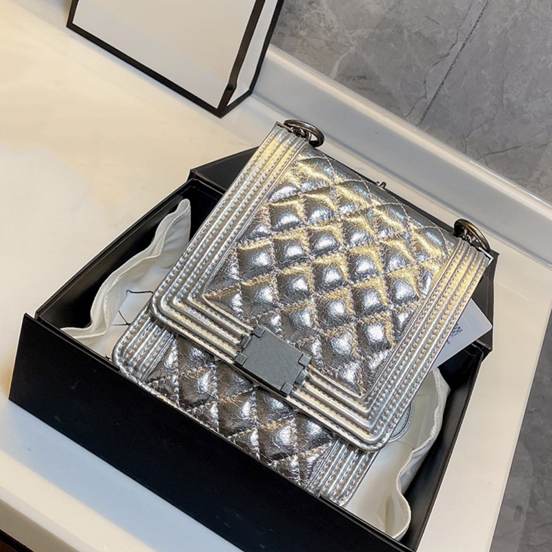

Desingers Classic C Boy Flap Square Bags Silver Luxury_handbags Genuine Leather Crossbody Interwoven Chain Multi Pochette Sacoche Shoulder M