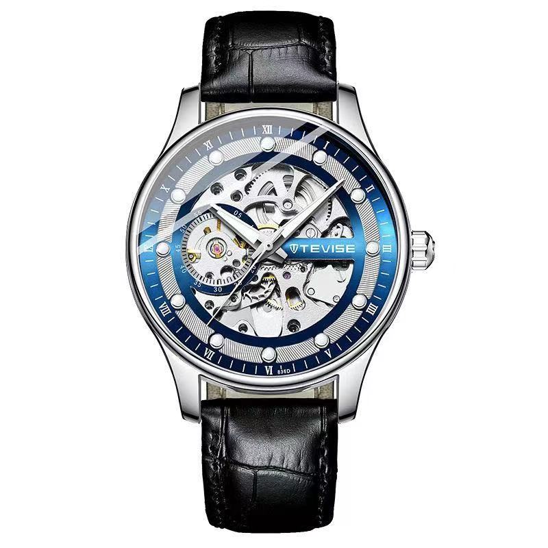 

waches Commercial broadcast table, Wisconsin noctilucent hollow out belt watch mechanical watches, fashionable man straight