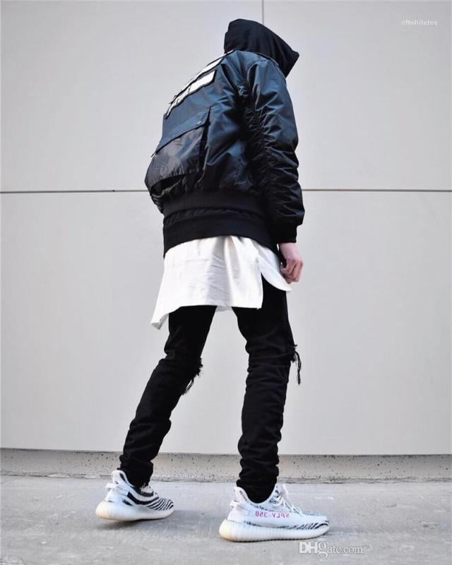 

Tshirts Designer Irregular Hem Loose Shorts Sleeve Tops Casual Mens High Street Tshirts KANYE Mens Summer, White;black