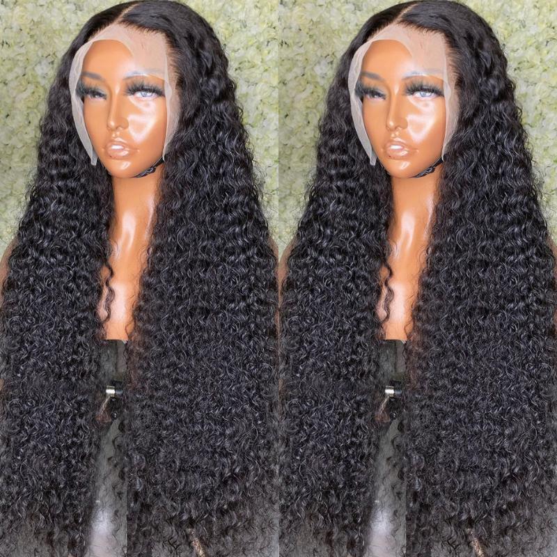 

Lace Wigs 13x6 HD Transparent Brazilian Deep Wave Curly Front Human Hair Wig 30 40 Inch 250 Density Frontal For Black Women, 13x6 hd lace wig