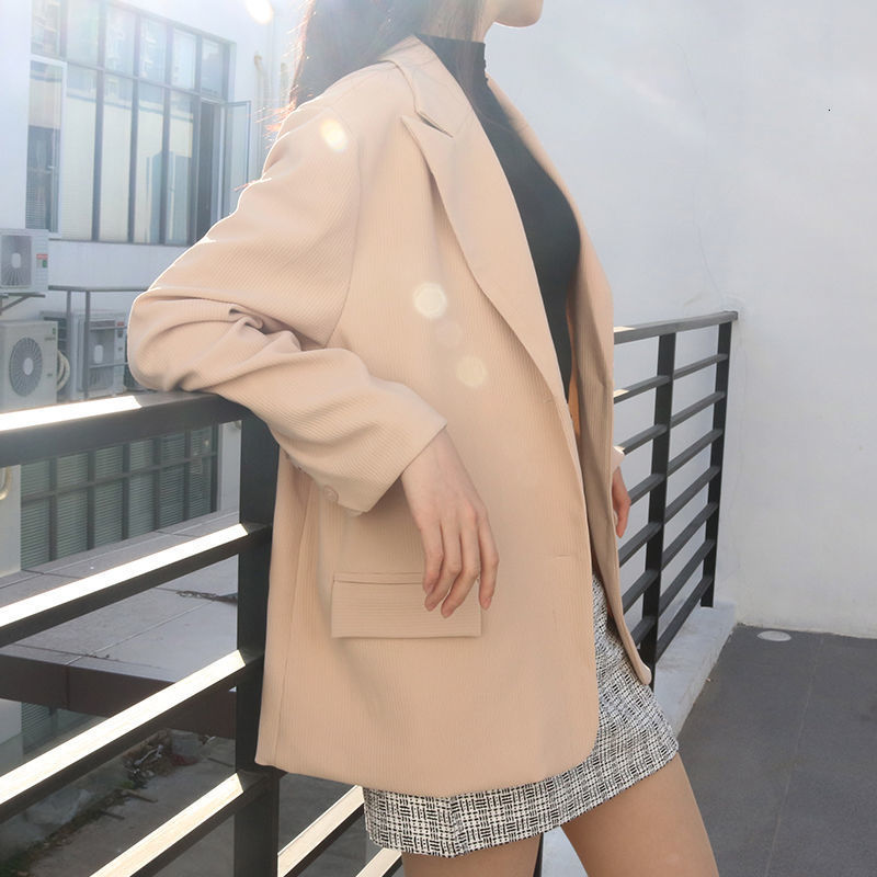 

Women's Suits & Blazers Fancy woman single breasted blazer vintage jacket fashion turtleneck carved long sleeve ladies outerwear Korean style tops ZVWX, 1# shoe box