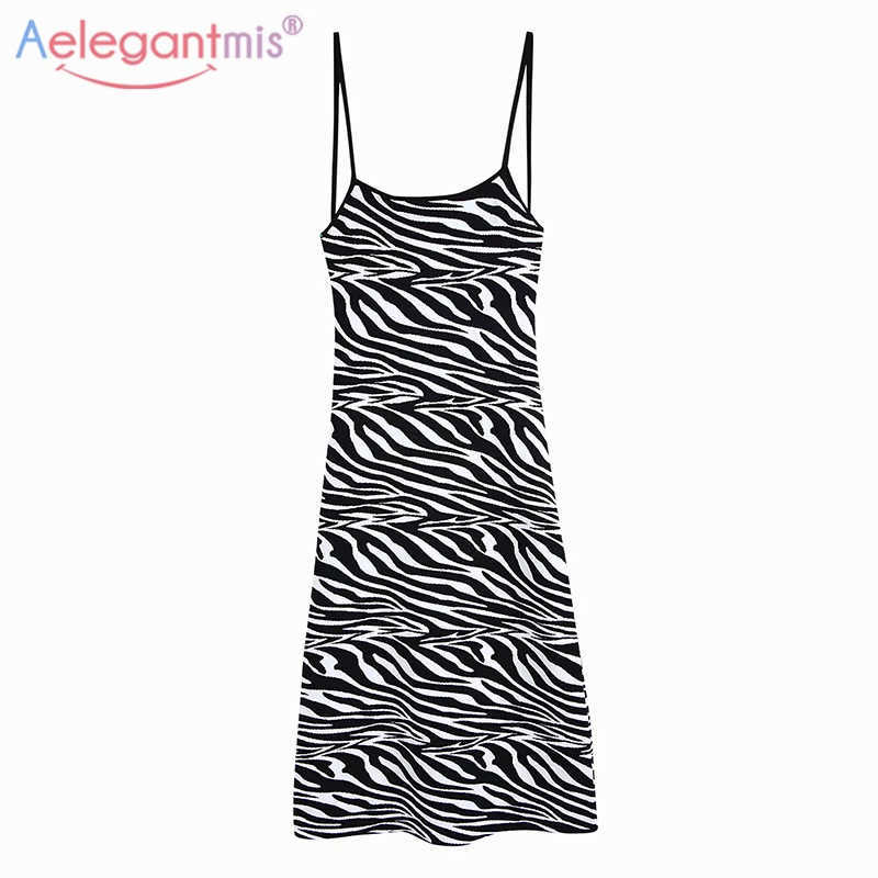 

Aelegantmis Sexy Zebra Backless Lace Spaghetti Strap Dress Women Sleeveless Square Collar Long Summer Empire Chic Vestidos 210607, Zebra stripes
