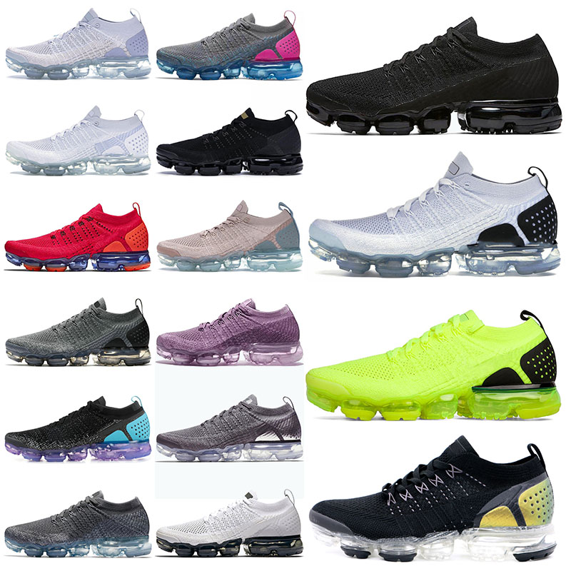 

Authentic Vapourmax TN PLUS Flynit 1 Fly Knit 2 Running Shoes for Men Women Gold Moc Laceless Black White air vapor airmax max Mens