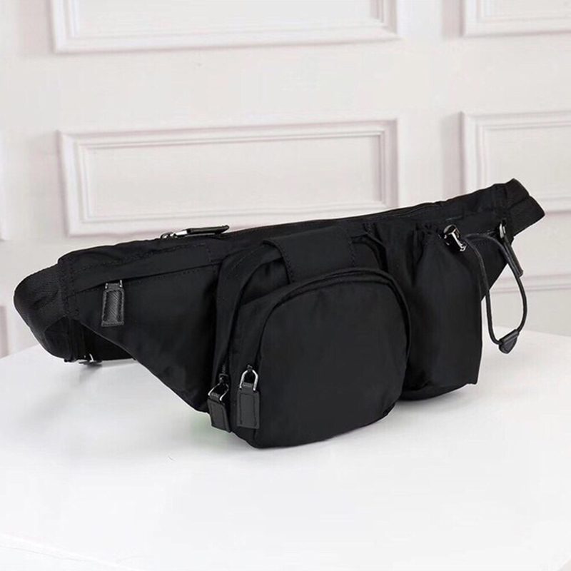 

Waist Bags wallet Coin Purse Key case Storage Messenger bag parachute fabric canvas men and women multifunctional chest high quality fashion leisure outdoor sports, Black