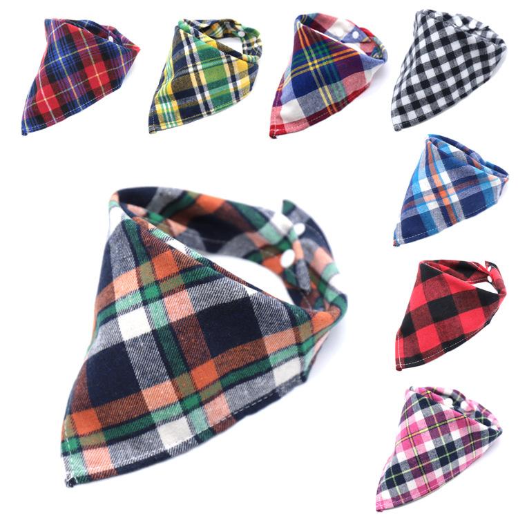 

Dog Apparel 60 X Pet Grooming Product Classic Plaid Puppy Bandana Adjustable Bow Tie Cat Triangular Bandage Supplies, Multi