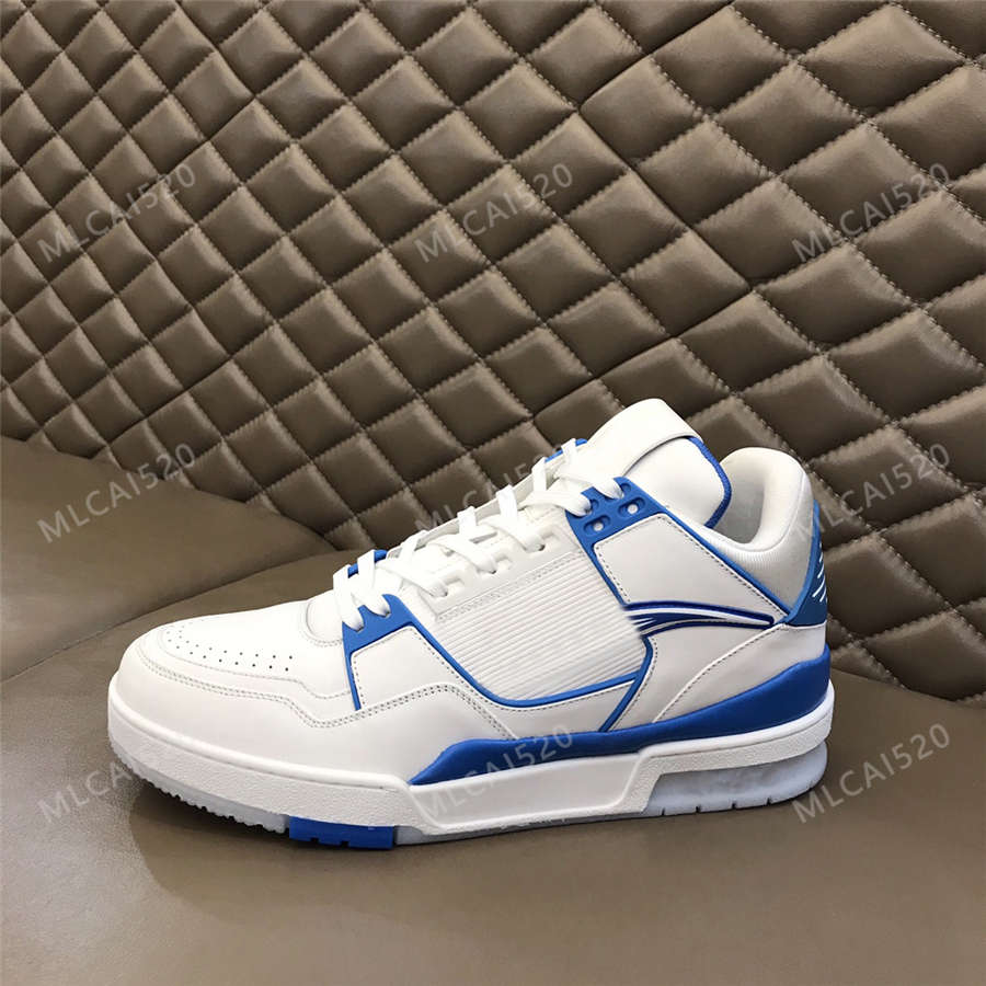 

Designer Men Trainer Sneaker Low Top Casual Shoes Suede Calfskin Leather Runner Trainers Printing Embossed Grained Rubber Platform Lace-up, Others