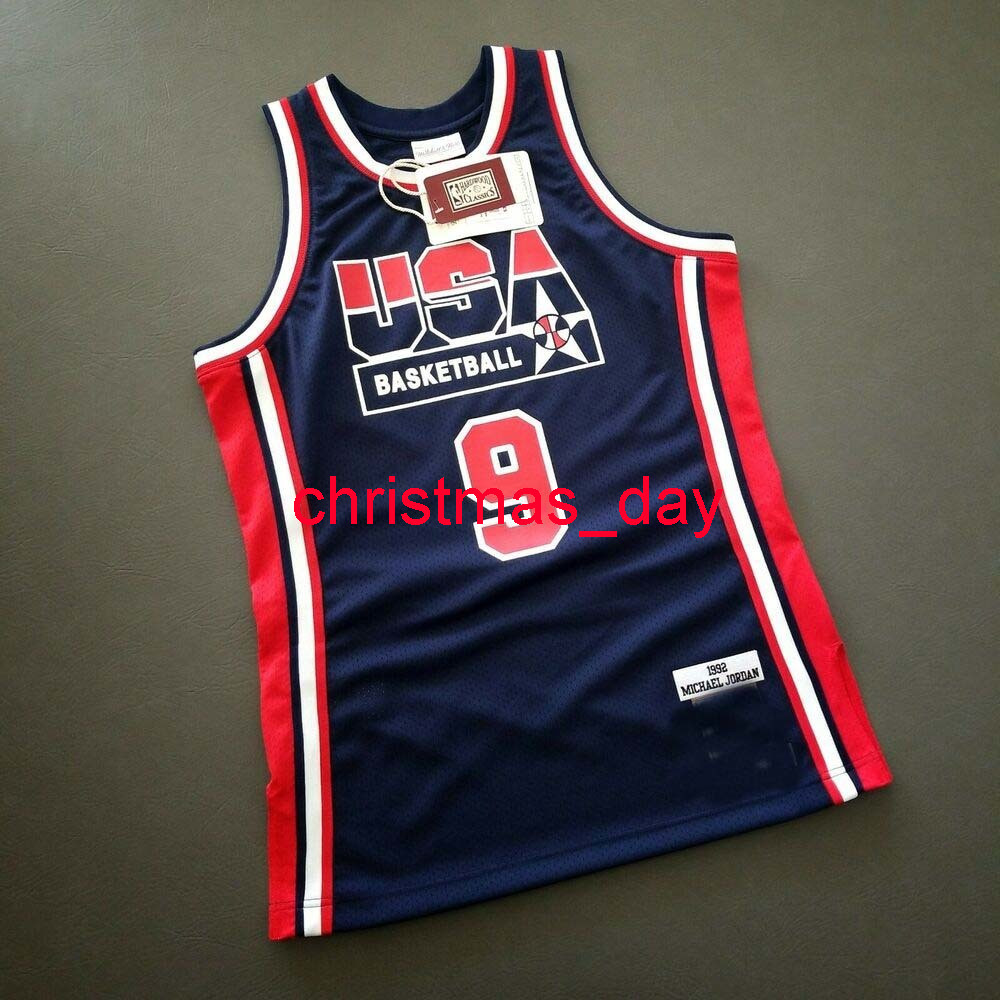 

100% Stitched Michael Mitchell & Ness 92 Jersey Men XS-5XL 6XL shirt basketball jerseys Retro NCAA, Black