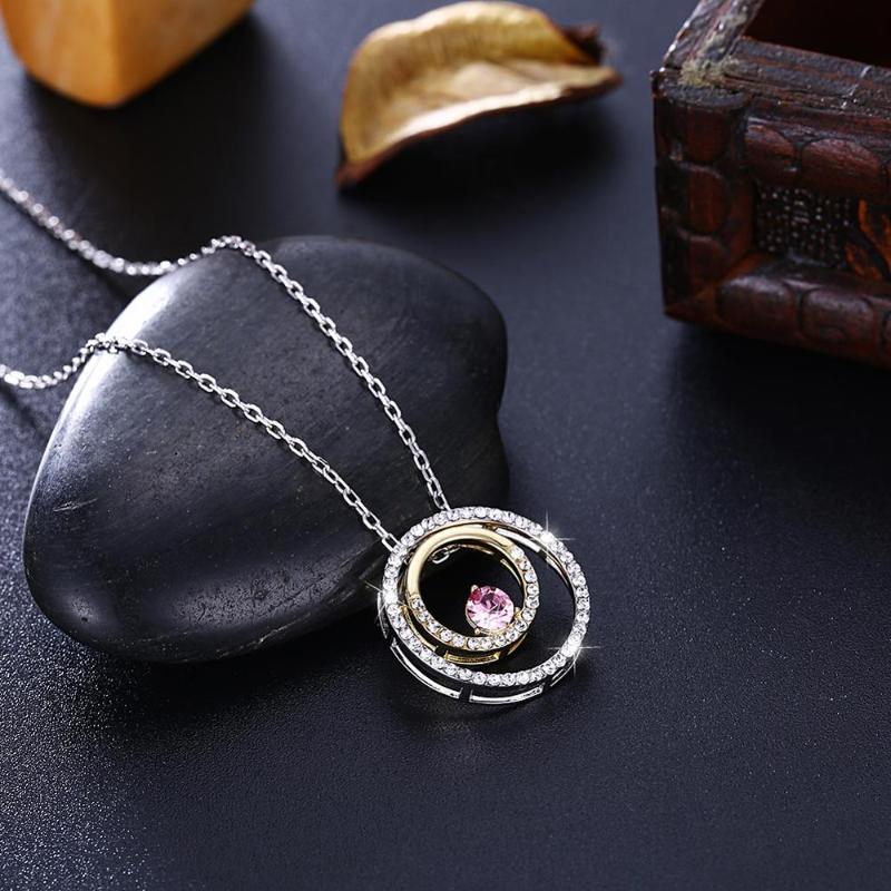 Pendant Necklaces Double Circle Necklace Multiple Wearing Women Girlfriend Gift High Quality Jewelry Accessories-image-708489116