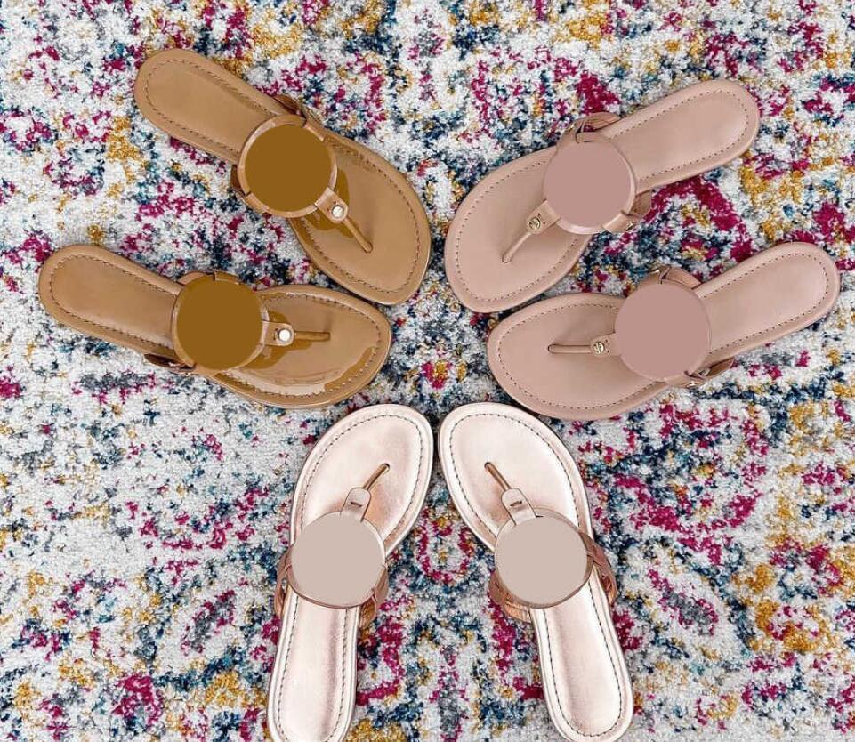 

slipper Shoes Women Casual New Sandals Summer Woman Leather Beach Ladies Flip flops for men Fllops Slippers with Box 35-41, Red