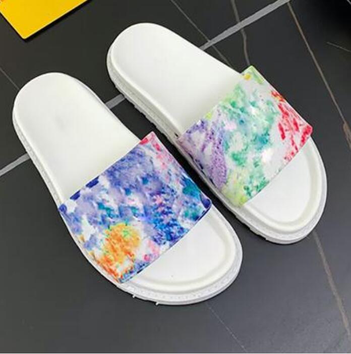 

2021 Designer Flip Flops Mens women Sandals Summer Beach Slide Slippers Ladies Sandali Firmati Da Donna Shoes Classic Laser Colorful with box, Black