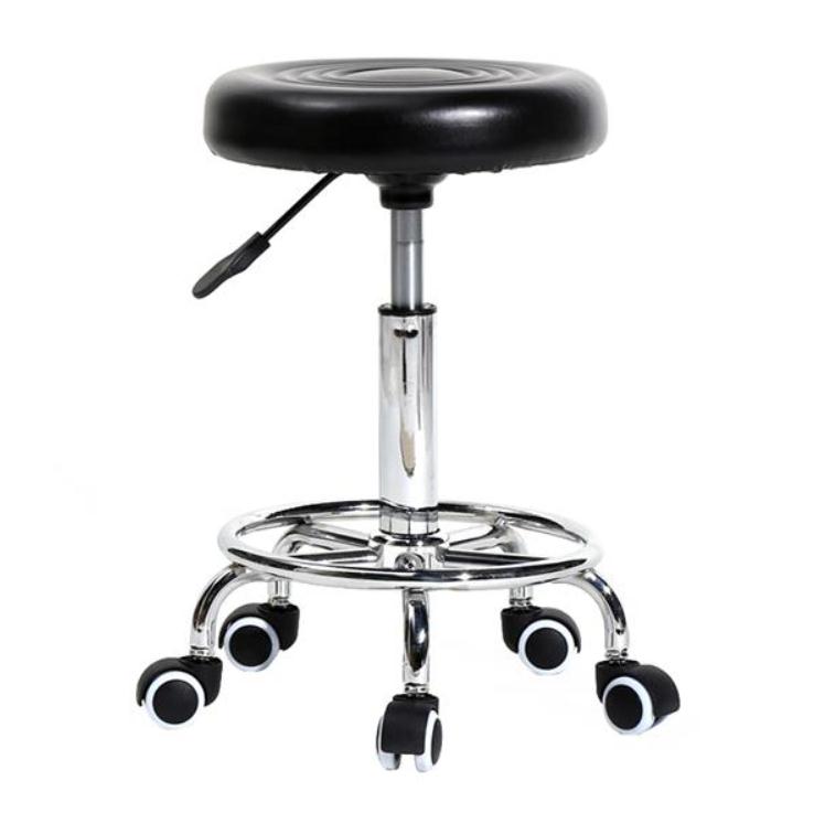 

2022 Furniture Fashion Round with Lines Rotation Bar Stool Black chair desk