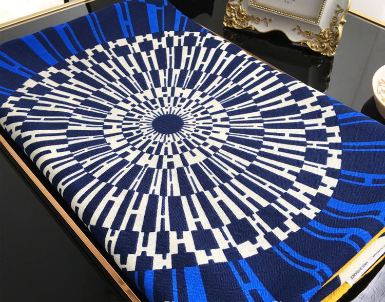 

H Letter Print Silk Cashmere Shawl Scarfs Designer Large Silk Scarf Hand Rolled Edges Scarf Stole Blanket 130cm