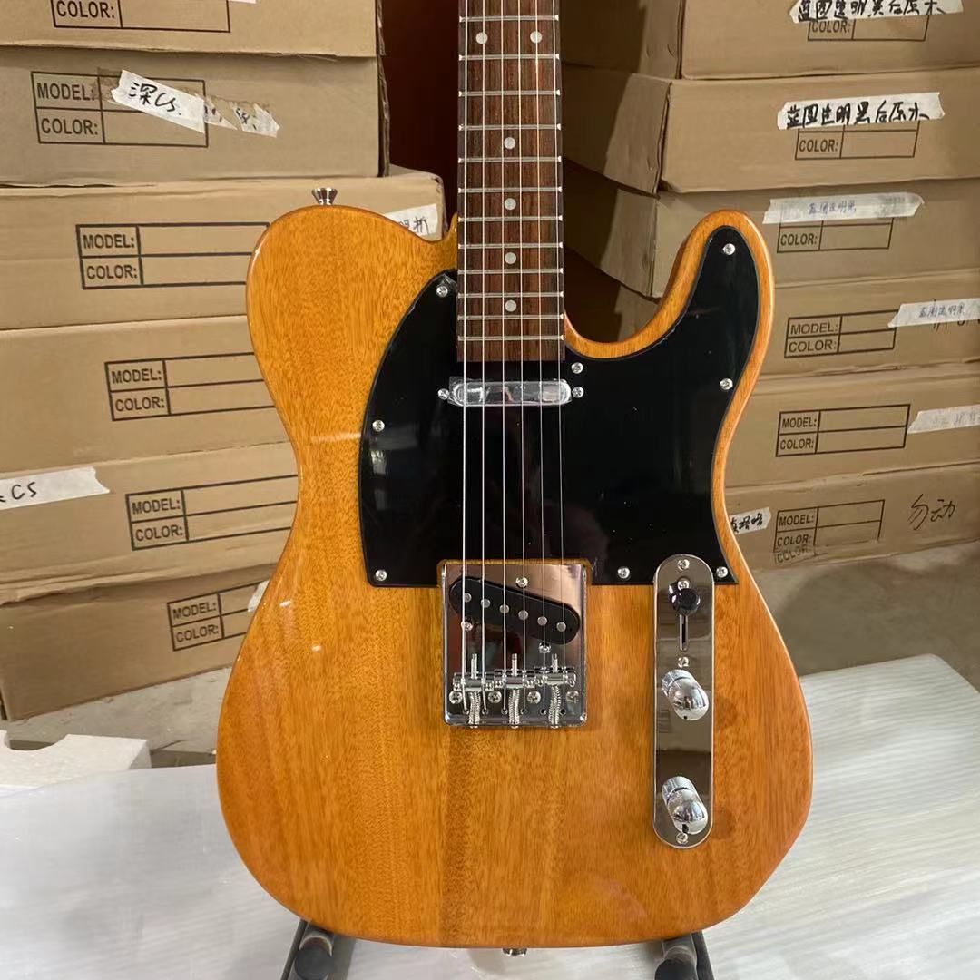 

Rare 1952 Mahogany Natural Tele Butterscotch Blonde Electric Guitar Black Pickguard, Vintage Tuners, Custom Shop V logo, Rosewood Fingerboard, Chrome Hardware