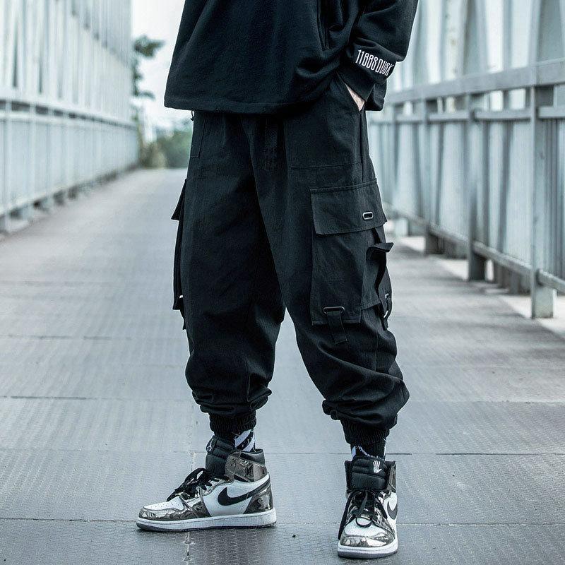 

Men's Pants Cargo Men Hip Hop 2021 Mens Autumn Harem Pant Streetwear Harajuku Jogger Sweatpant Cotton Trousers Male, Black