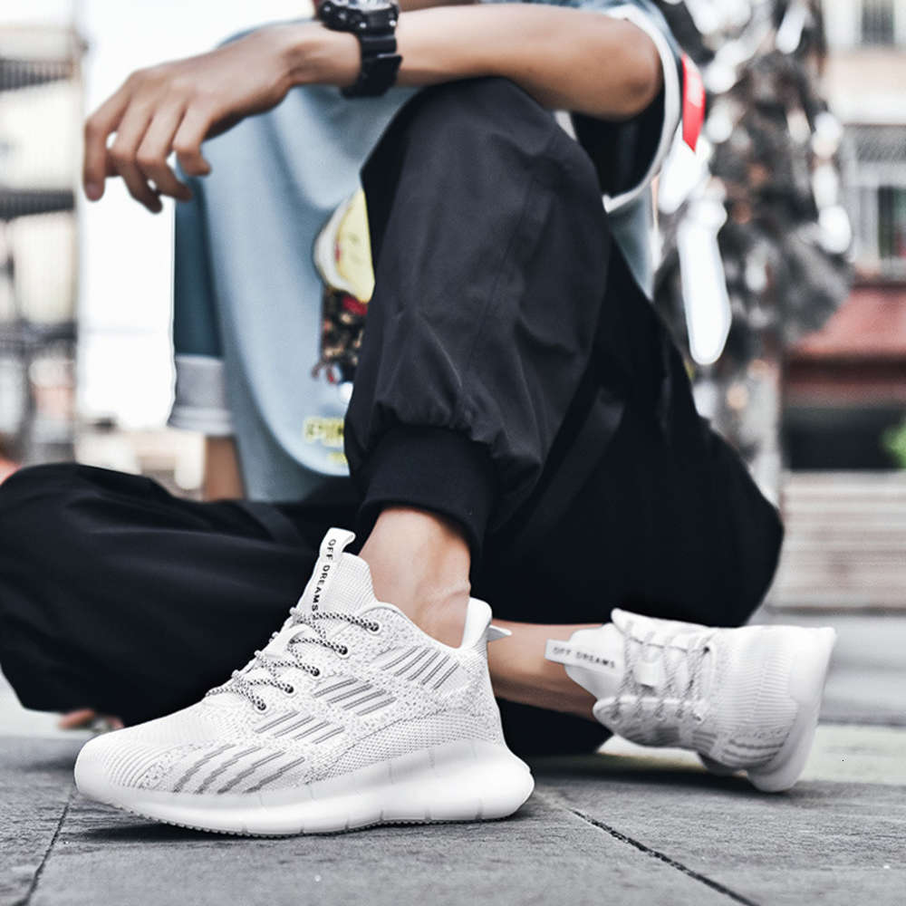 

Casual shoes Four seasons men's shoes flying Casual casual sports 98AC, Black