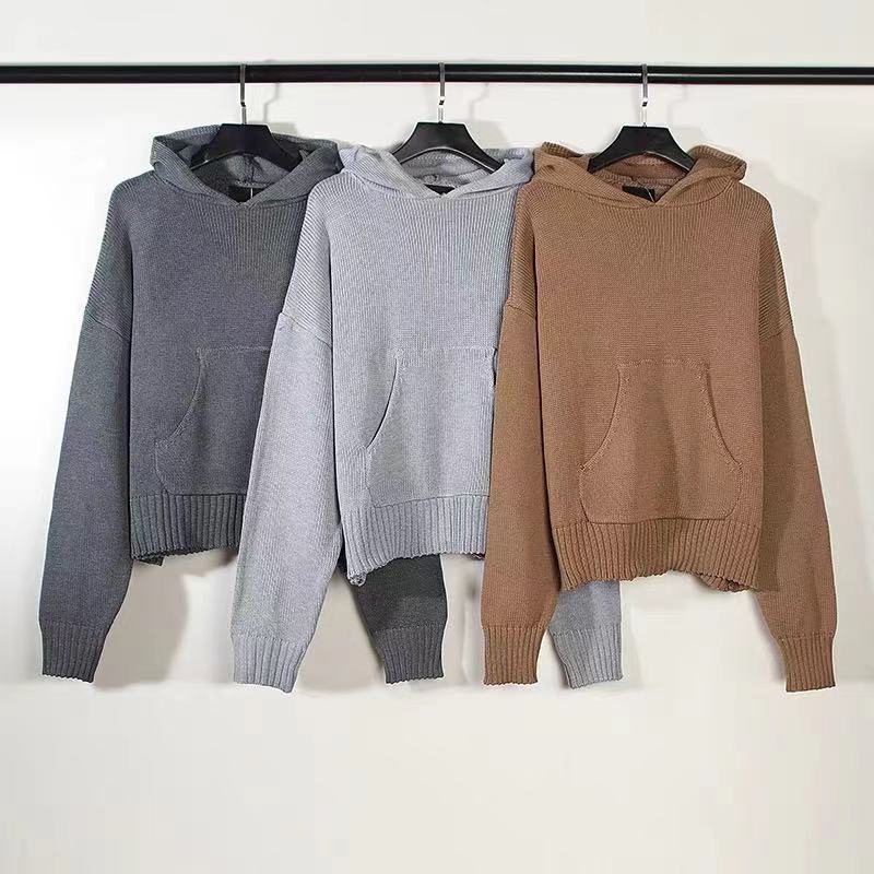 

Designer winter fear Mens Sweaters of knit clothing god hooded womens knitting fog Long Sleeve hoodies Season 7 main line Drop-shoulder knitted Keep warm sweater, I need look other product