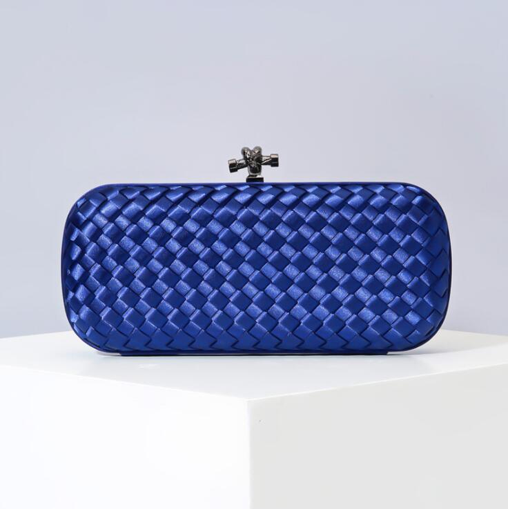 

wholesale women bag simple and versatile banquet dress dinner handbag handmade Knitting handbags Silks ands Satins fashion chain bags, Gold3(boutique box)