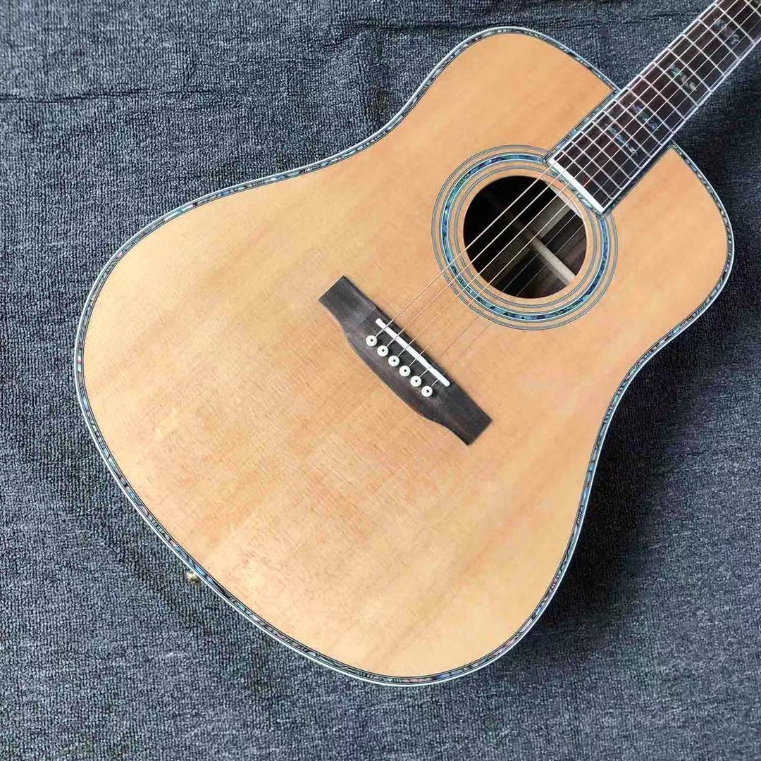

Custom Solid Spruce Top 6 Strings Dread nought Acoustic Guitar