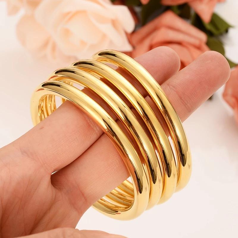 

Bangle Dubai Gold Jewelry 4PC Bangles For Women Ethiopian BanglesBracelets Chinese Wedding Bridal Gift