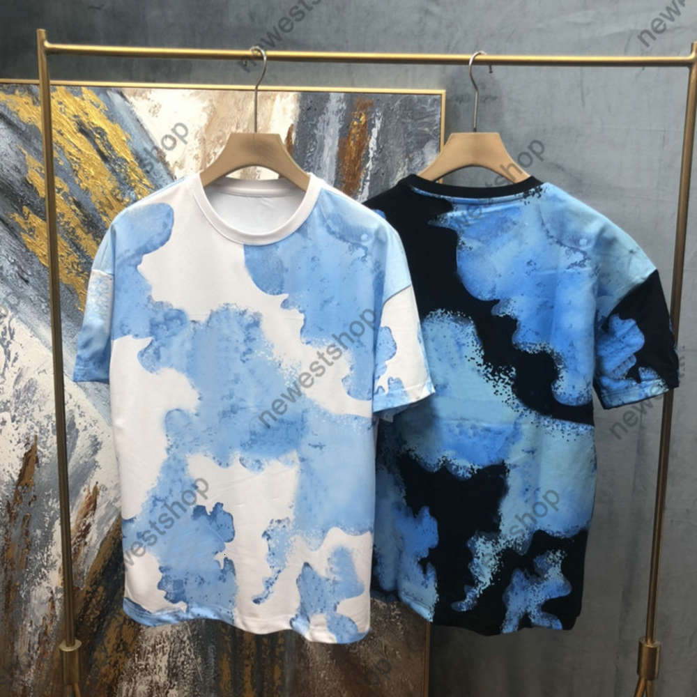 

2021 New summer Europe luxury mens letter Print tshirt Mens Short Sleeves Whole body print t shirts Casaul Designer T-Shirt cotton tee, White;black