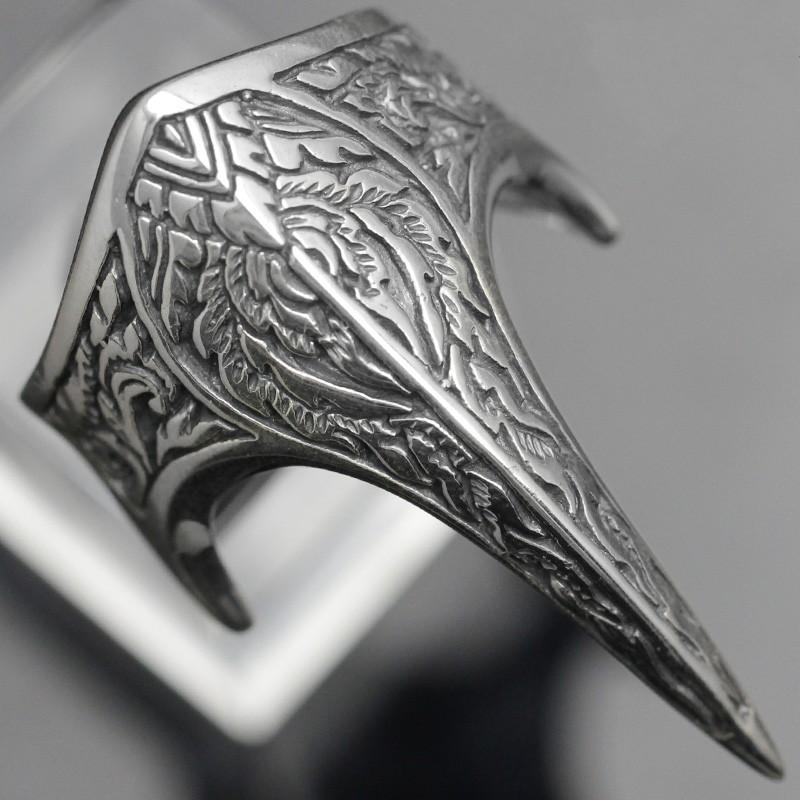 

Cluster Rings 925 Silver Armor Pattern Gothic Wind Point Ring Men's Atmosphere