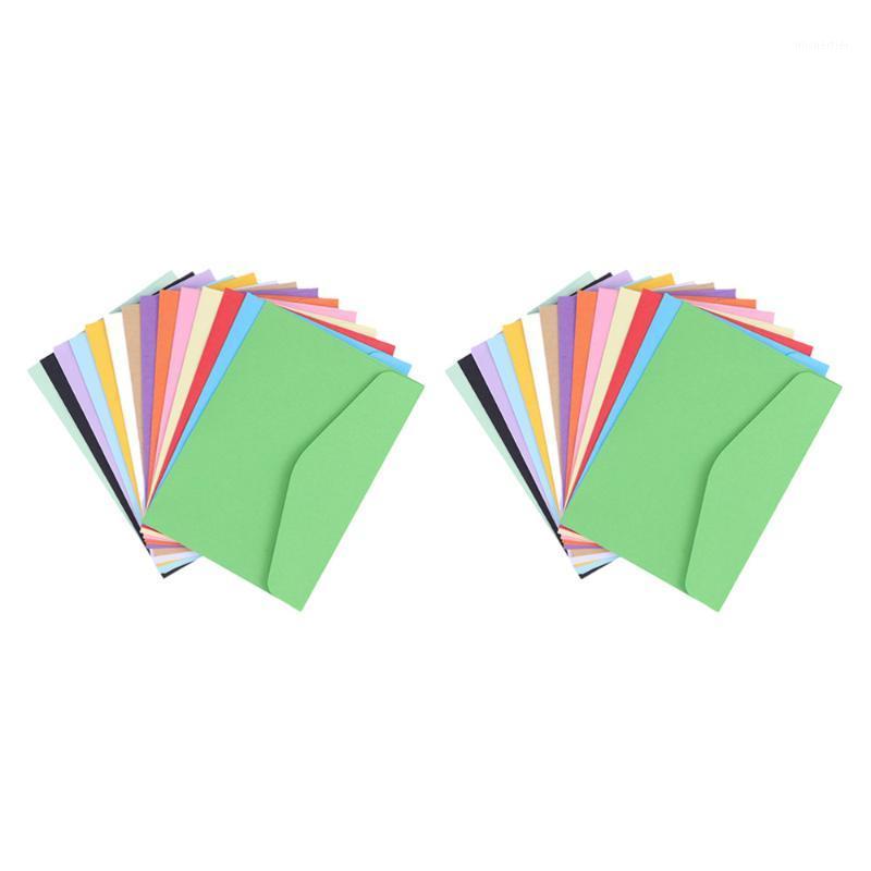 

Gift Wrap 1 Set 70Pcs Color Paper Envelopes Practical Invitation Cards