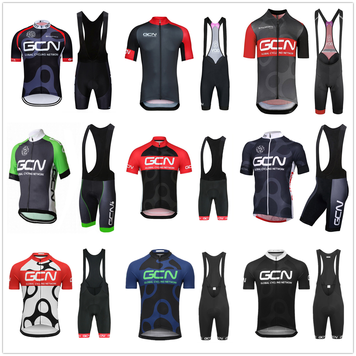 Tour De France 2021 Pro Team GCN Cycling Clothing Summer Breathable Short Sleeve Cycling Jersey Set MTB Bike Clothes Bib Shorts Suit Ropa Ciclism-image-694591043