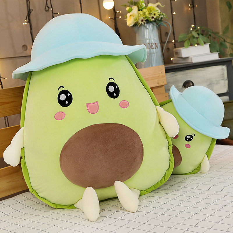 

Down cotton sun hat wear hat avocado plush toy sleep pillow doll doll doll gift