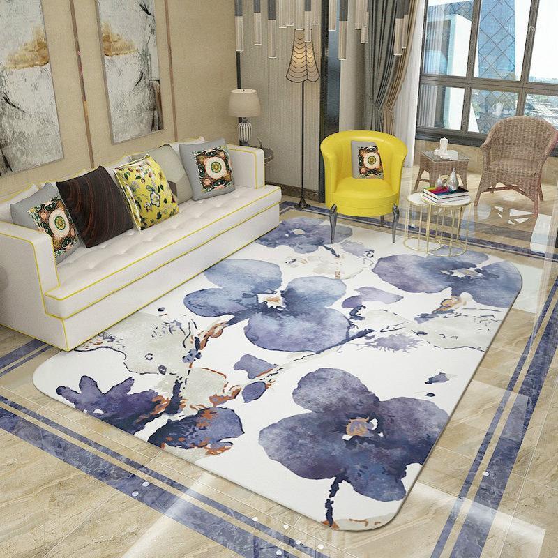 

Carpets Nordic Abstract Crystal Velvet Carpet Rug Livingroom Bedroom Study Coffee Table Decorate Home