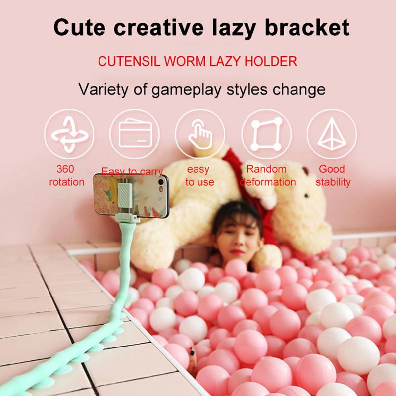 

Mobile Phone Holder Octopus Caterpillars Creative Bedside Desktop Stand Sucker Multi-function Live Watch TV Smartphone Support Cell Mounts