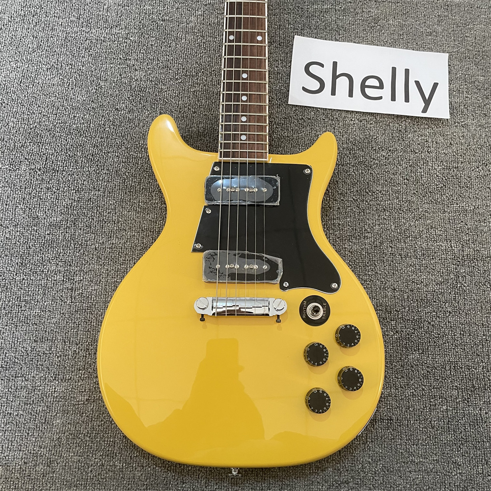 

Free delivery, yellow electric guitar, rosewood fingerboard, 22 grade silk electric guitar , high quality electric guitar