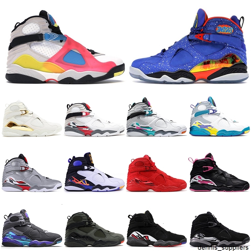 

2021 Jumpman 8 8s Doernbecher Valentines day Basketball Shoes Multicolor OVO White Black Mens Trainers Sneakers Big Size 13