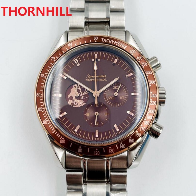 

Quartz Battery Movement Chronograph Watch Apollo Men Moonwatch Professional James Bond 007 Crime Premium Clock High Quality 904L Stainless Steel Arrow Wristwatch, As pic