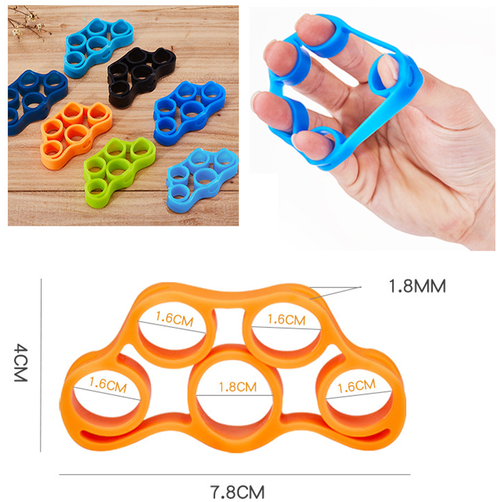 

Finger toy Silicone Elasticity Fingers Gripper Strength Trainer Resistance Band Hand Grip Wrist Yoga Stretcher Expander Exercise 3 colors Sport toys