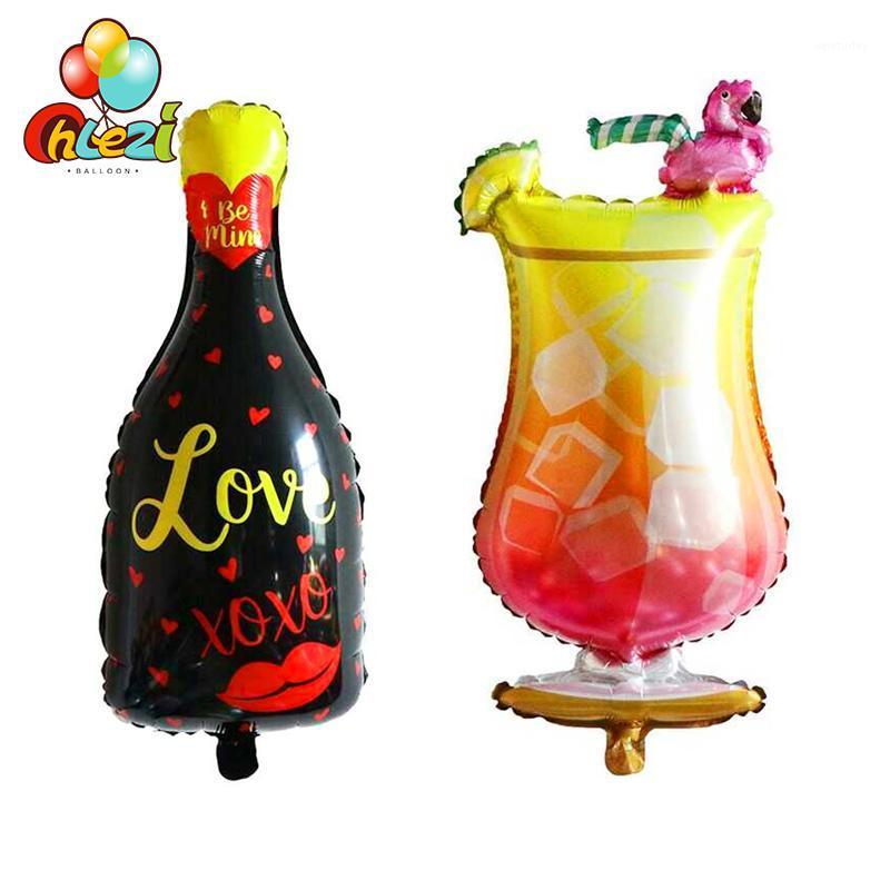 

Party Decoration 1pc Flamingo Cup Xoxo Lip Love Bottle Balloon Birthday Summer Decor Fruit Helium Globos Wedding Kids Toy Po Props