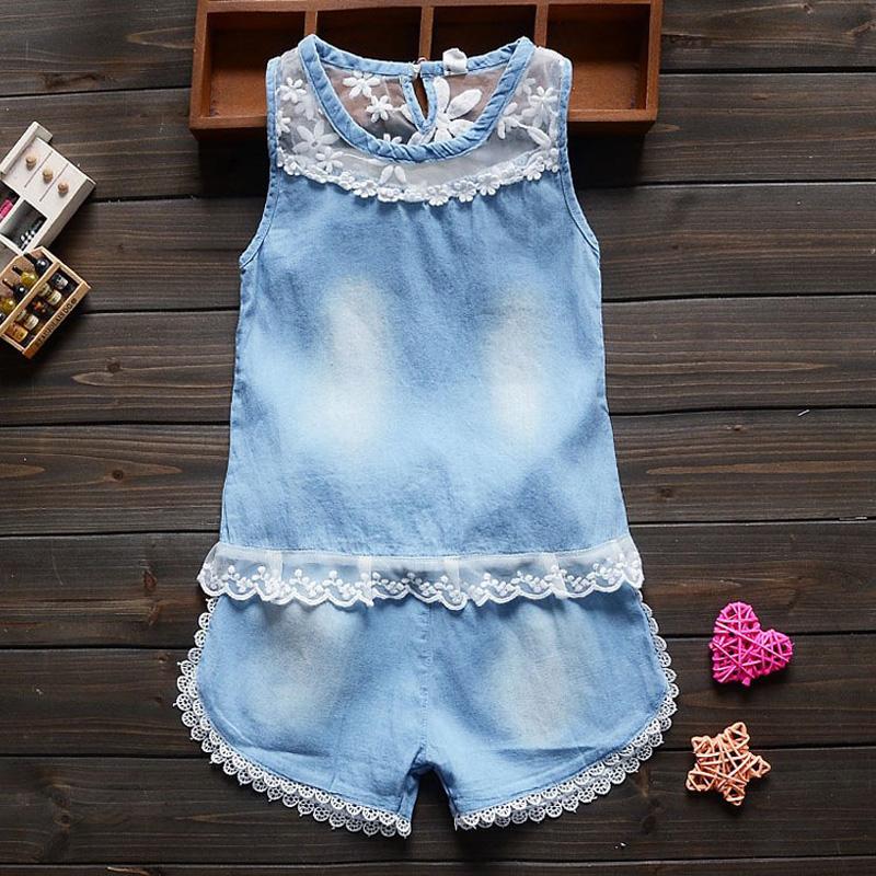 

Clothing Sets BibiCola Summer Baby Girls Infant Clothes Toddler Children Set Casual 2pcs Flower Lace, White
