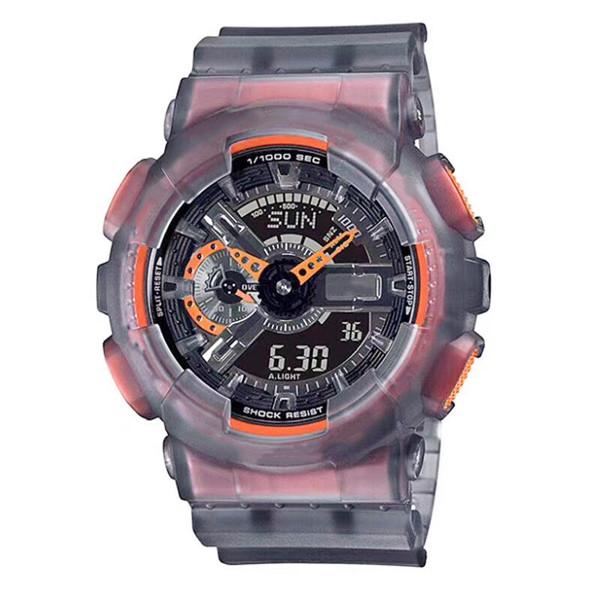 

110 sports quartz men's watch DZ7333 co-branded LED digital waterproof and shockproof high quality automatic hand-up lamp, Slivery;brown