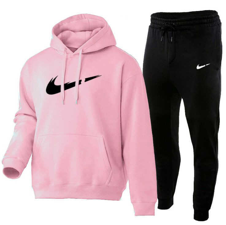 

2021 Men Spring Sets Hoodie+pants Two-pieces Casual Solid Color Tracksuit Male Fashion Sportswear Set Letter Printing Sweatsuit, Orange