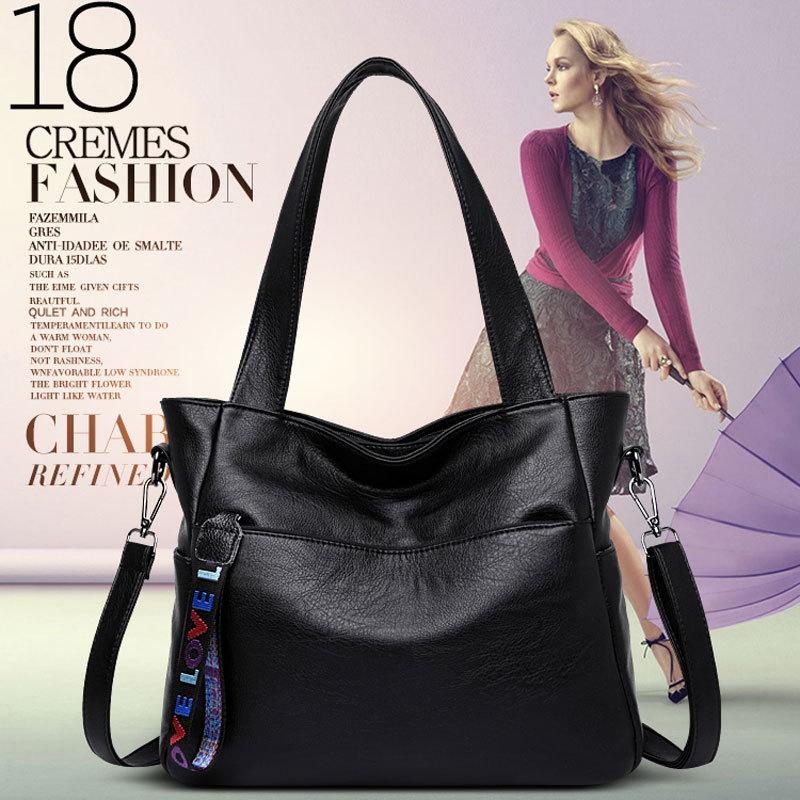 

Duffel Bags Women's Bag Fashion Large Volume Handbag Soft Leather One-shoulder Cross-body