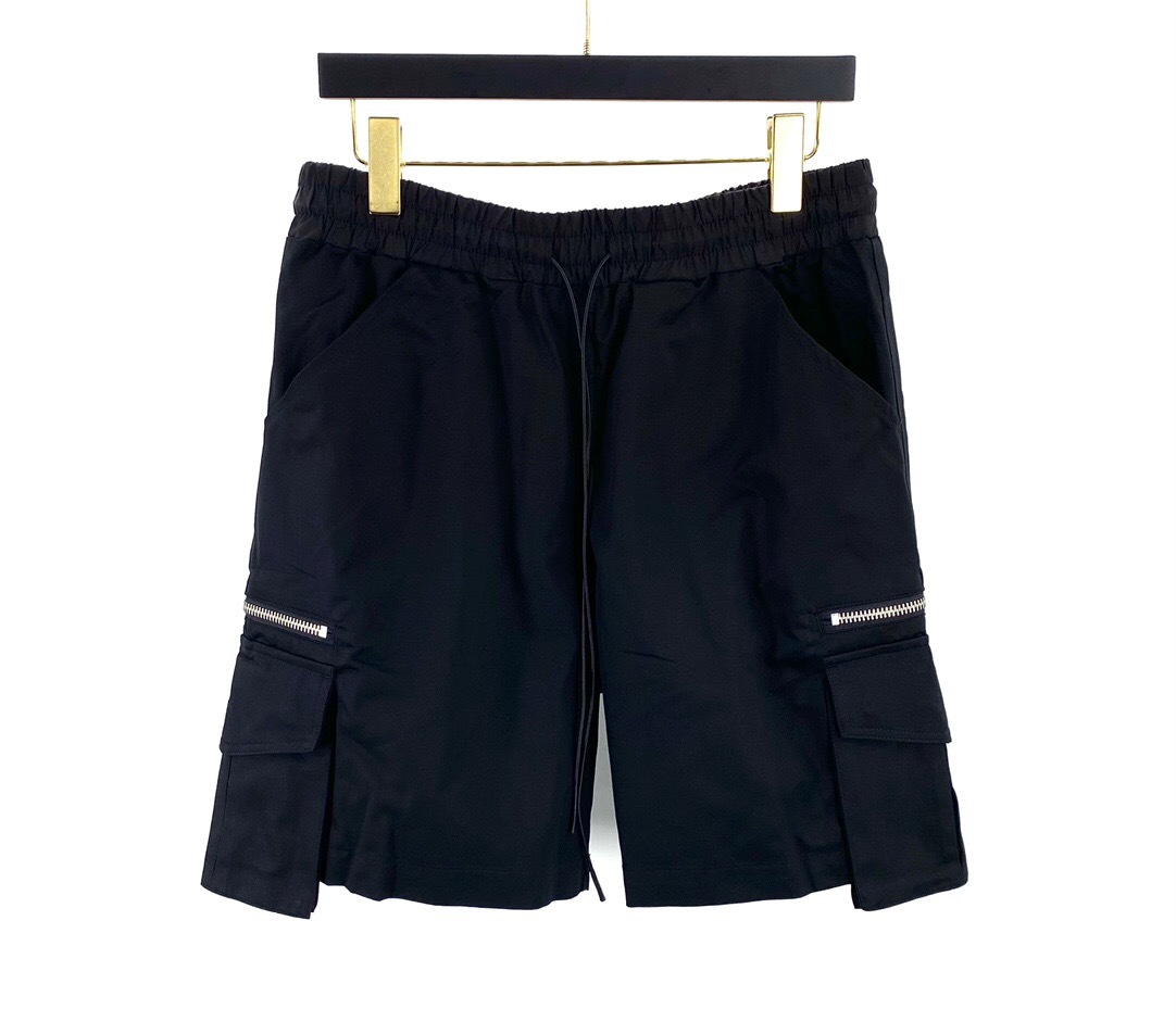 

Dark Black Rick Owen 2021 Spring and Summer New High Street Style Zipper Pocket Shorts Loose Casual Youth