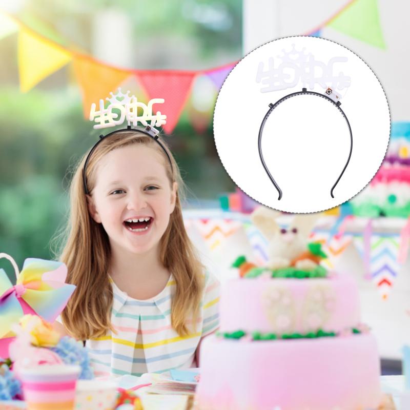 

Party Decoration 2pcs Birthday Glowing Headdress Luminous Headbands