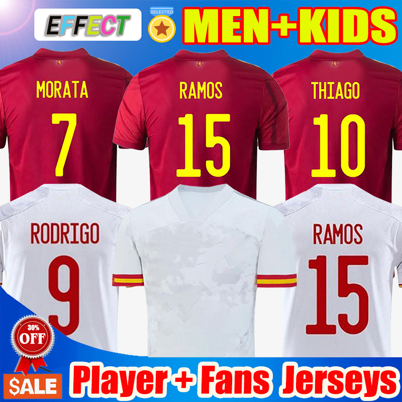 

2021 Spain soccer jersey Player Fans version Camiseta EspaÃ±a PACO MORATA A.INIESTA PIQUE 20 21 ALCACER SERGIO ALBA men women kids kits uniforms, Black;yellow