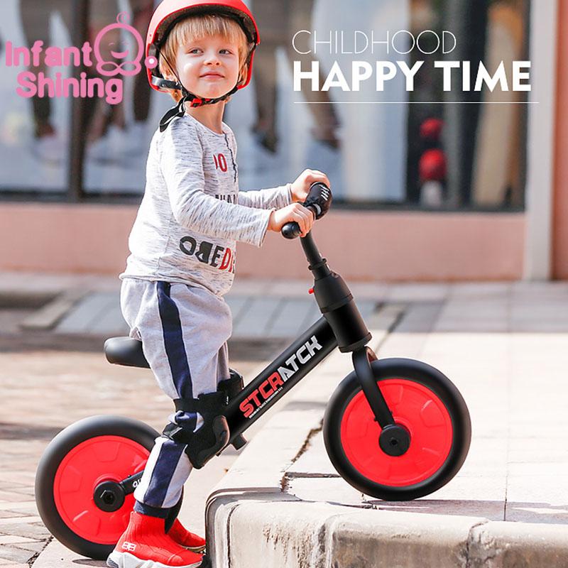 

Gift Sets Infant Shining Baby Balance Bike Ride On Toys Walker 2/4 Wheels Adjustment Lightweight Body Suit For 2-6Y Children