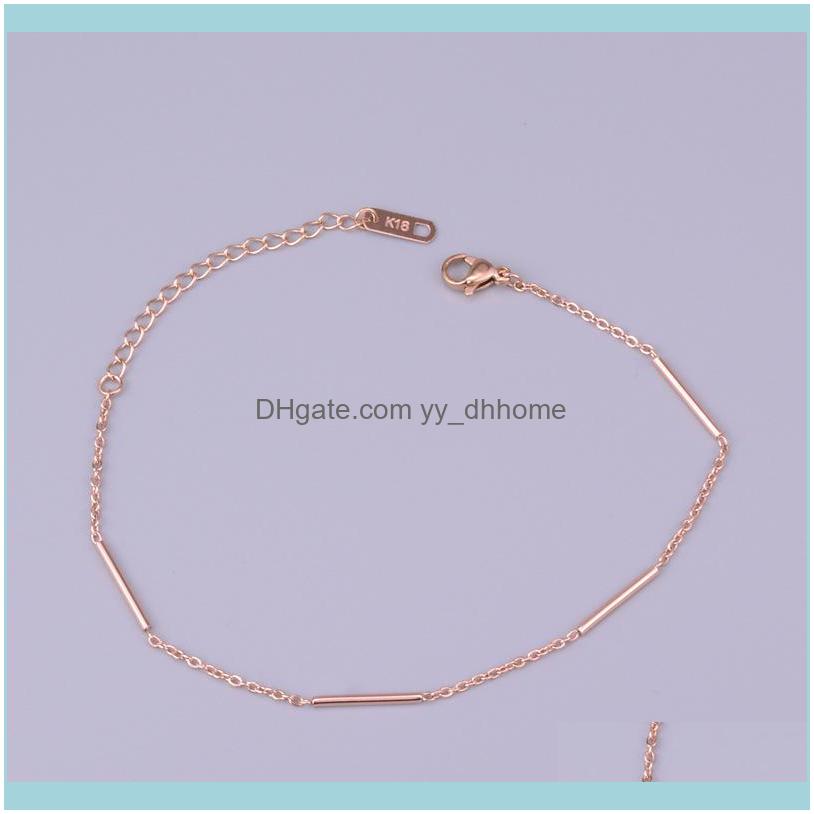 

Link, Jewelrylink, Chain Internet Jewelry Rose Gold Stainless Steel Sier Color Round Bar & Link Bracelets Women Love Bangles Drop Delivery 2